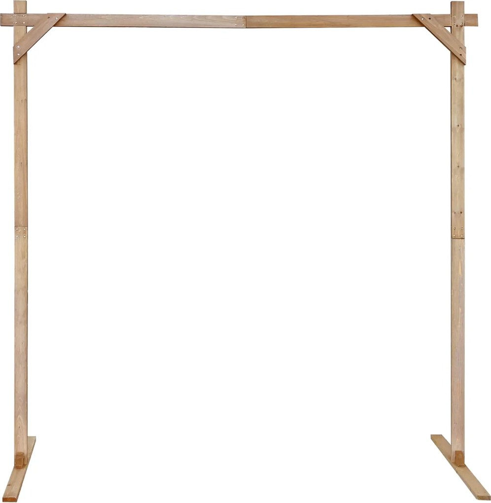 vidaXL Esküvői Ív Világos Barna 225 x 95 x 226 cm Tömör fenyőfa