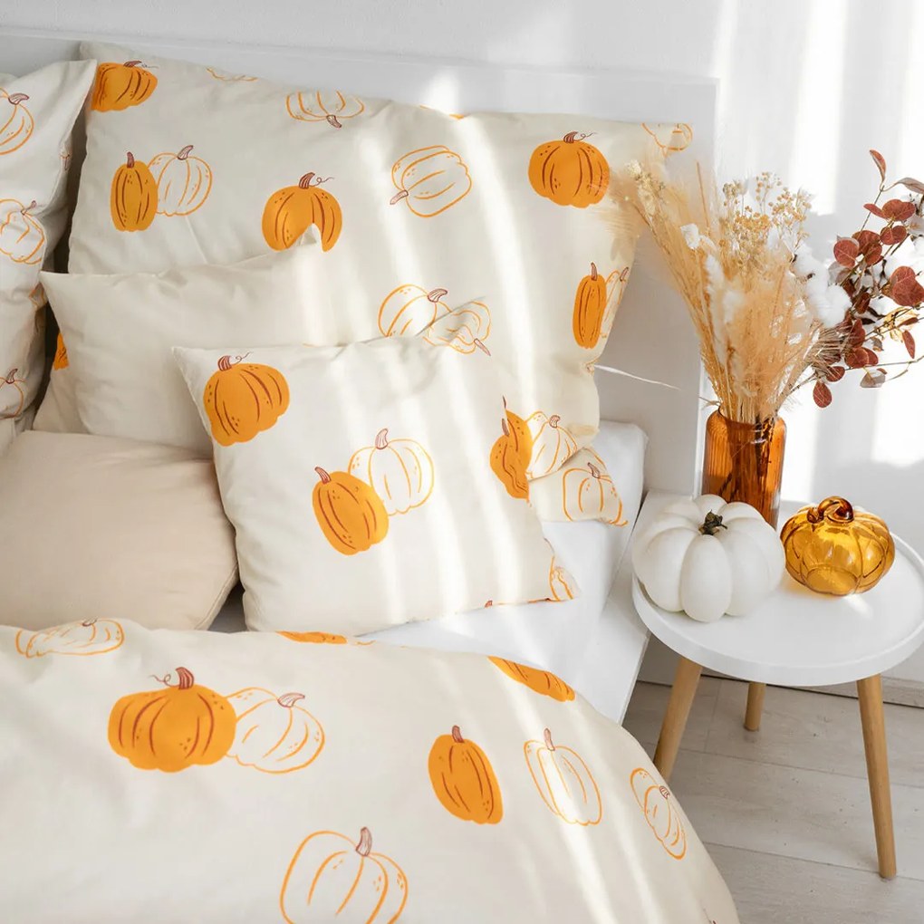 Goldea pamut ágyneműhuzat - őszi tökök 220 x 200 és 2db 70 x 90 cm