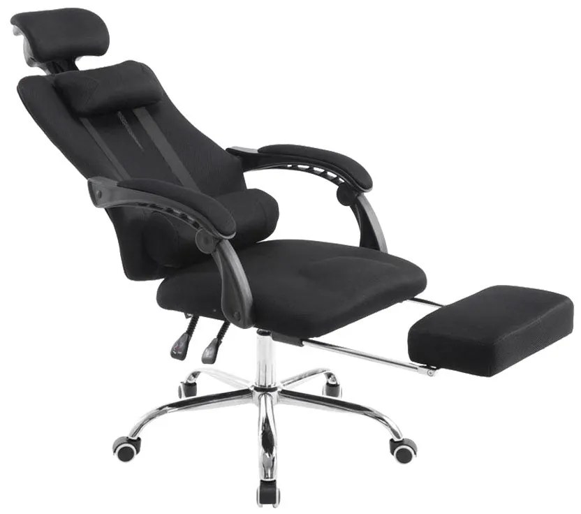 Fellow szövet irodai forgószék, dönthető háttámlával, lábtartóval, állítható fejtámlával