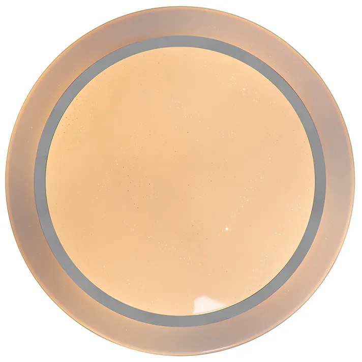 Okos mennyezeti lámpa fehér 48 cm LED-del és RGB dimmerrel - Jochem