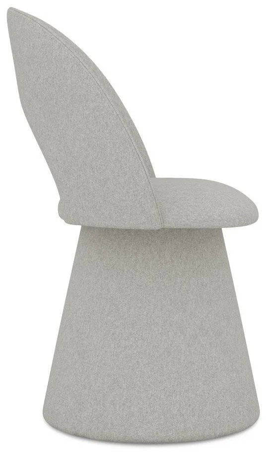 Világosszürke kárpitozott étkezőfotel Kalo – Makamii