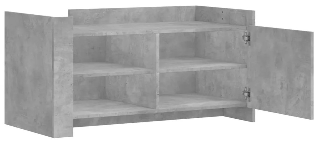 betonszürke szerelt fa dohányzóasztal 100 x 50 x 50 cm