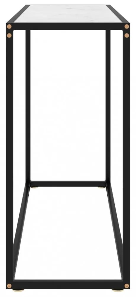 fehér edzett üveg tálalóasztal 100 x 35 x 75 cm