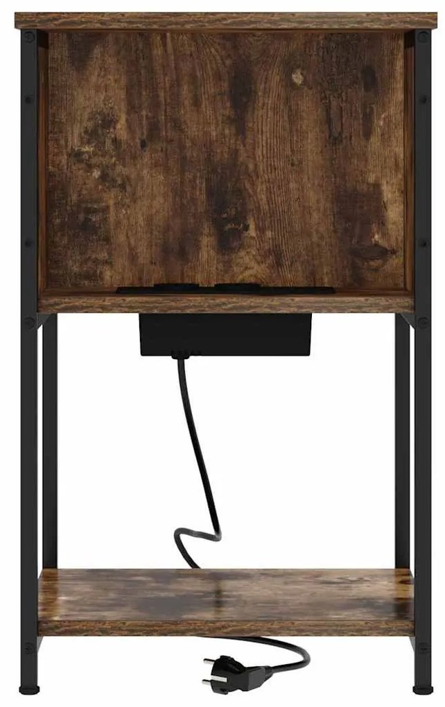 Éjjeliszekrény Füstölt tölgy 38 x 31 x 61 cm Faanyag