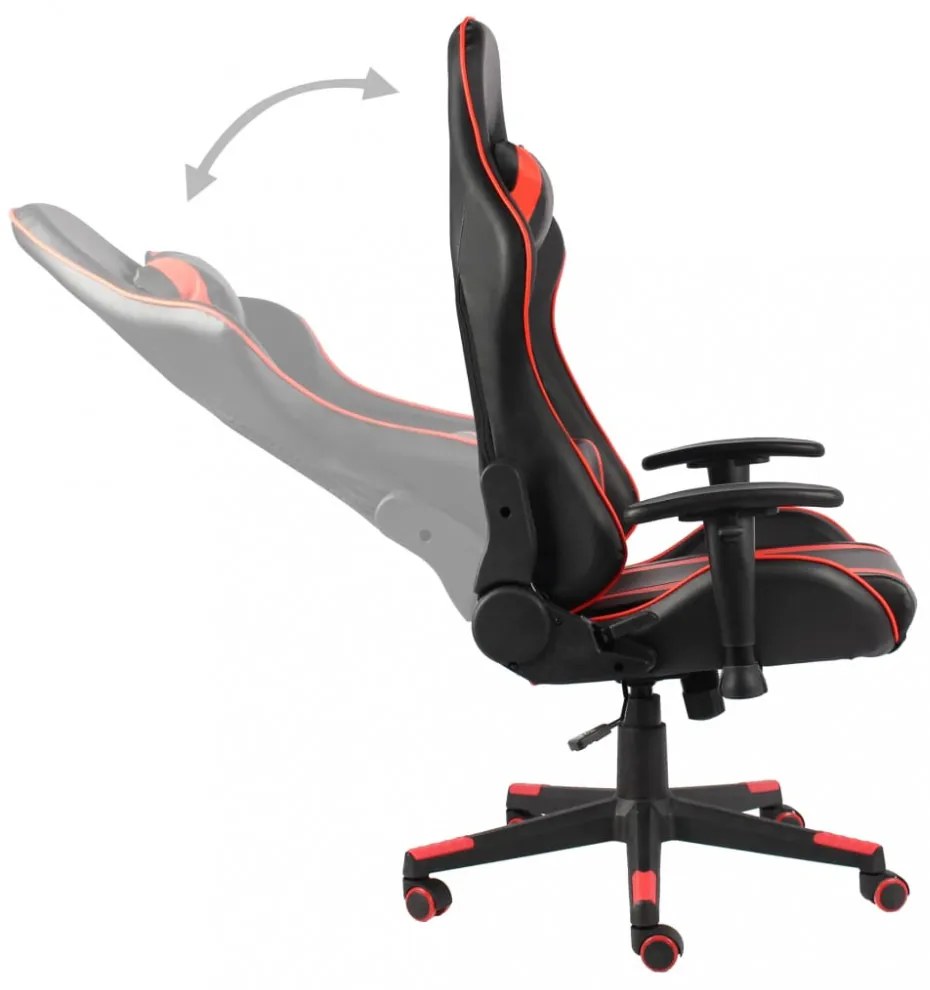 piros PVC forgó gamer szék
