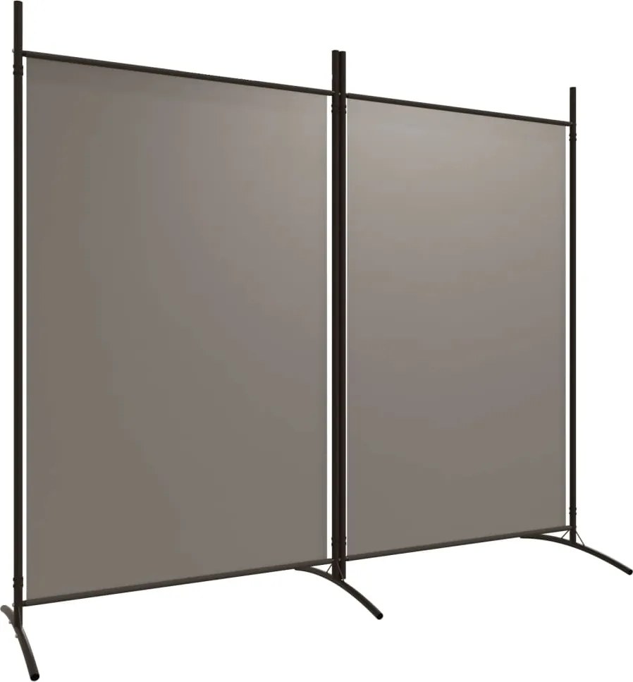 vidaXL 2 paneles antracitszürke szövet térelválasztó 175x180 cm