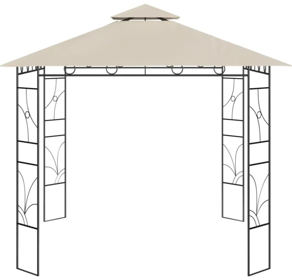 krémszínű pavilon 3 x 3 x 2,7 m 160 g/m²