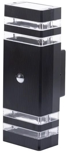 Kültéri fali lámpa érzékelővel BREZZA 2xGU10/35W/230V IP65