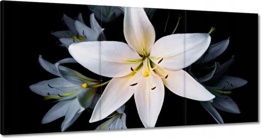 Vászonkép 180x90 Fehér liliom csokor Virág