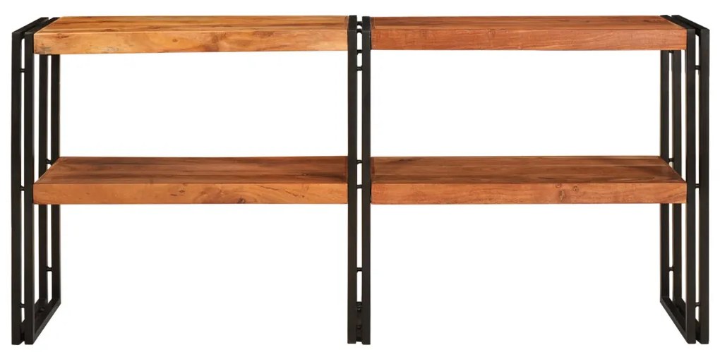 Konzolasztal 160x33x75 cm Tömör durva akác