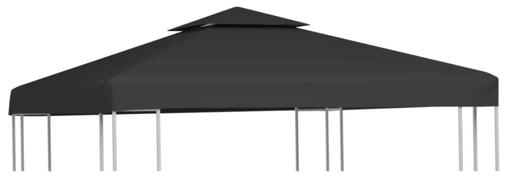 sötétszürke csere pavilon ponyvatető 310 g/m² 3 x 3 m