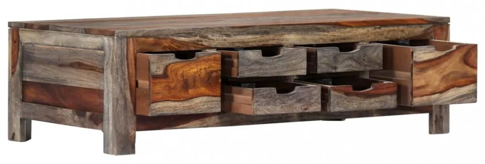 szürke tömör kelet-indiai rózsafa dohányzóasztal 100x50x30 cm
