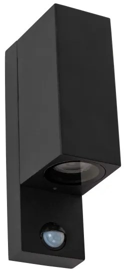 Lucide 69802/02/30 -Kültéri érzékelős lámpa ZARO 2xGU10/7W/230V IP65 fekete