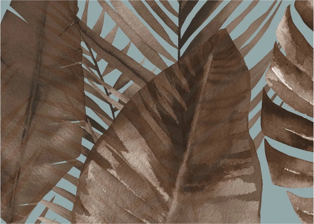Kép - Pálma levél, akvarell (üvegen) (70x50 cm)