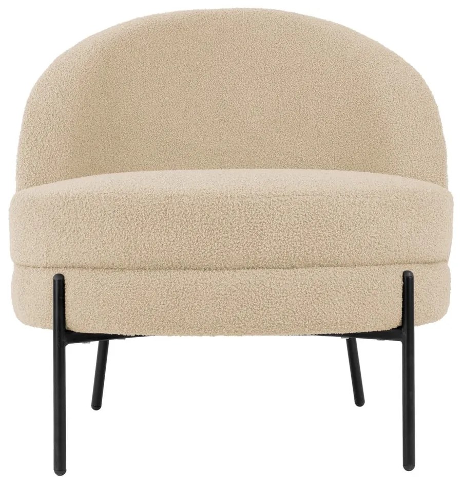 Bézs buklé fotel Noble – Leitmotiv