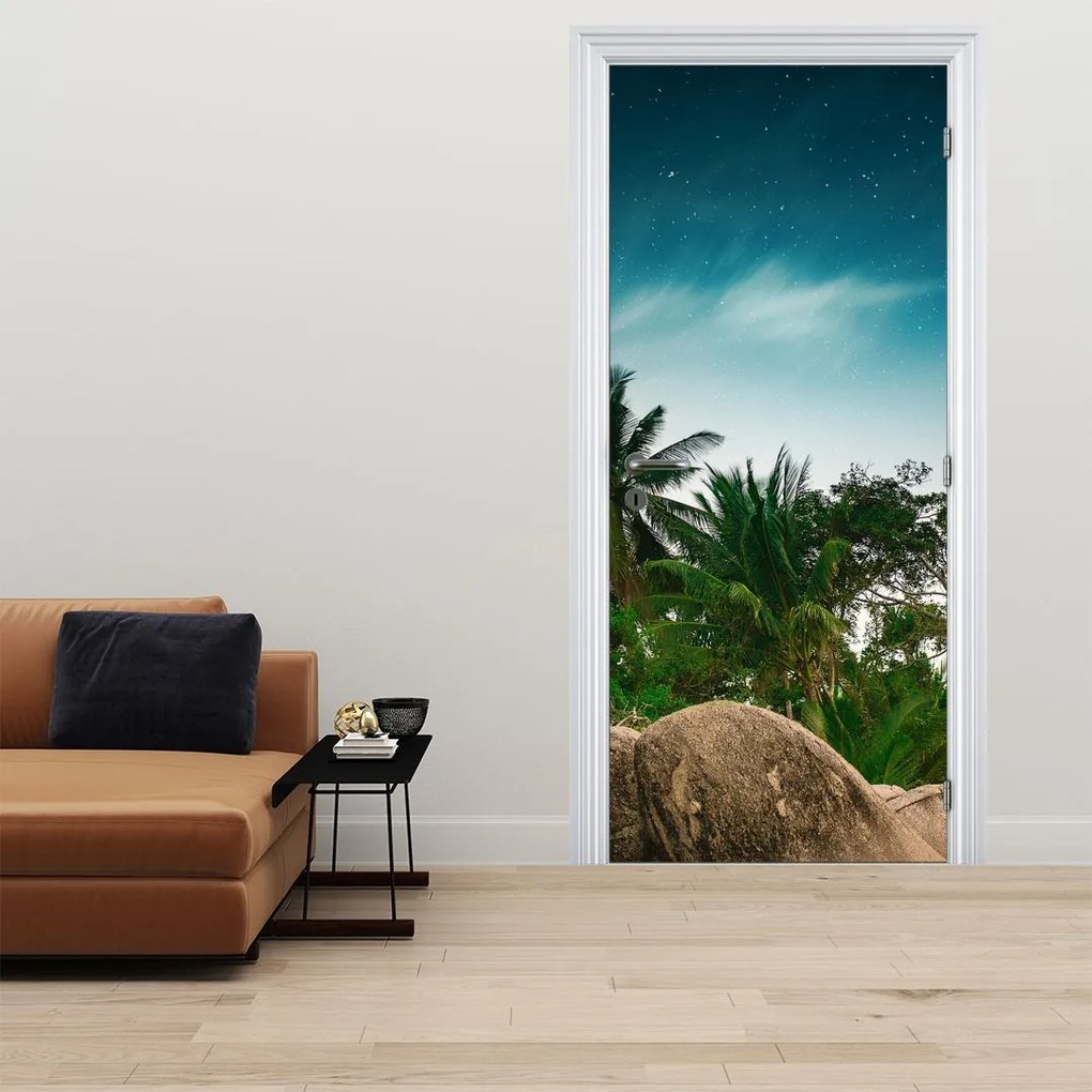 Fotótapéta ajtóra - Pálmafák (95x205cm)