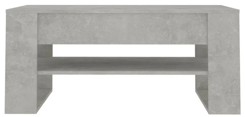 Betonszürke szerelt fa dohányzóasztal 102 x 55 x 45 cm