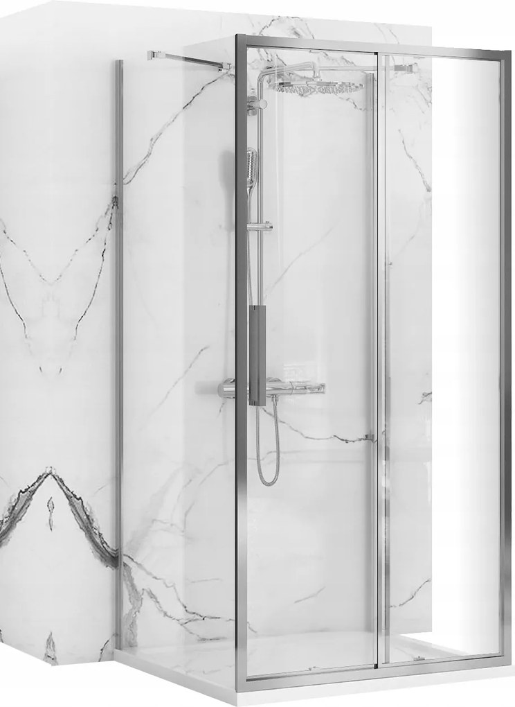 Falra Szerelhető Zuhanykabin 110x100 Csúsztatható Rea Rapid Slide Króm