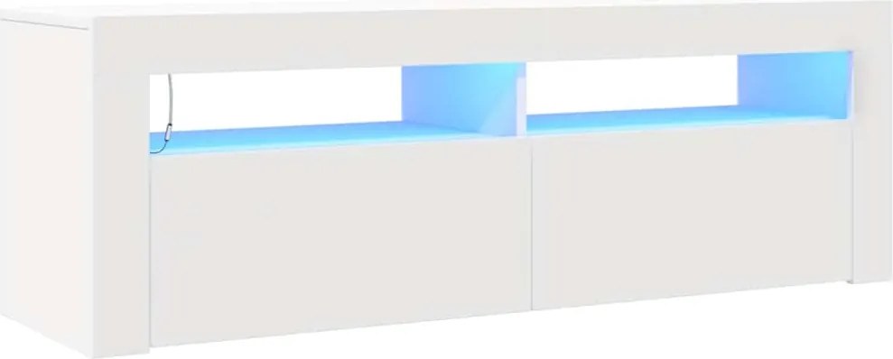 vidaXL fehér TV-szekrény LED-lámpákkal 120 x 35 x 40 cm