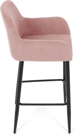 Barová židle, růžová, látka,AUB-V4009 PINK6