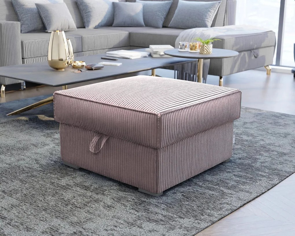 SMART COSARO XL tárolós puff 71x71 cm, világoslila