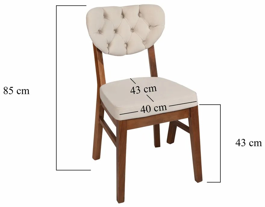 Elma Beige étkezőszék szett, 2 db