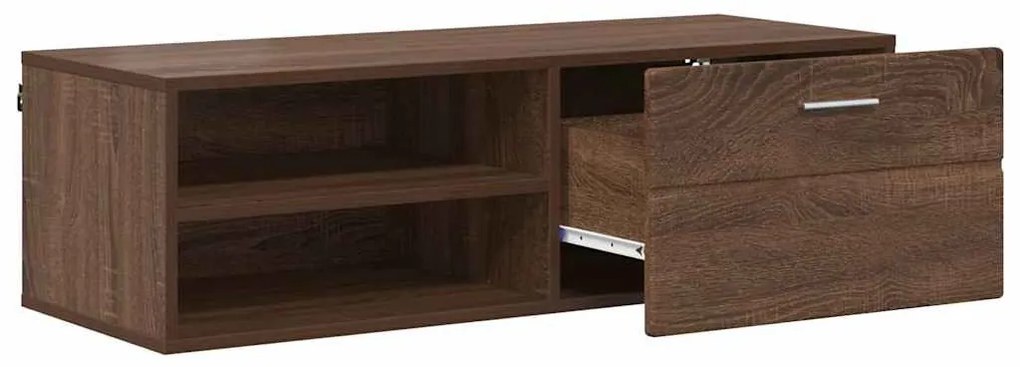 TV szekrény fiókkal barna tölgy 100.5 x 39 x 30 cm Faanyag