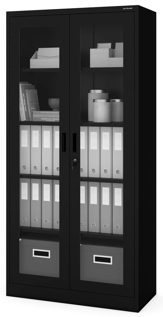 AMELIA vitrin 900 x 1850 x 400 mm, fekete