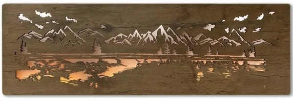 Li-Go 4778/A/4 - LED fali dekoráció LED/10W/5V 30000 mAh 120x40 cm tölgy