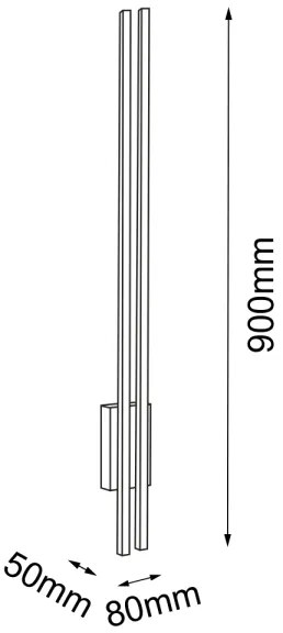 Amplex 8243 - LED Fali lámpa EBORA 2xLED/3,8W/230V