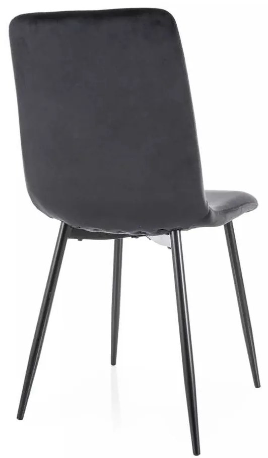 Freville Velvet étkezőszék, fekete