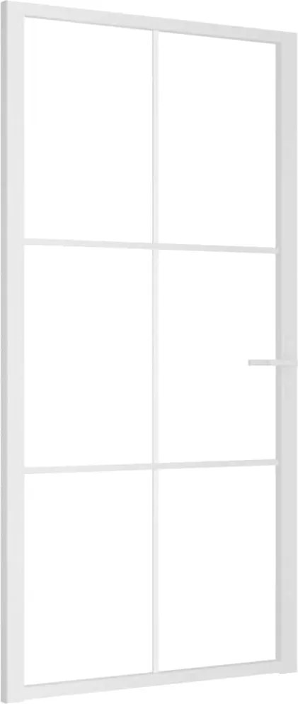 vidaXL fehér ESG üveg és alumínium beltéri ajtó 102,5 x 201,5 cm