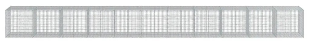 horganyzott vas gabion kosár fedéllel 1100 x 100 x 100 cm