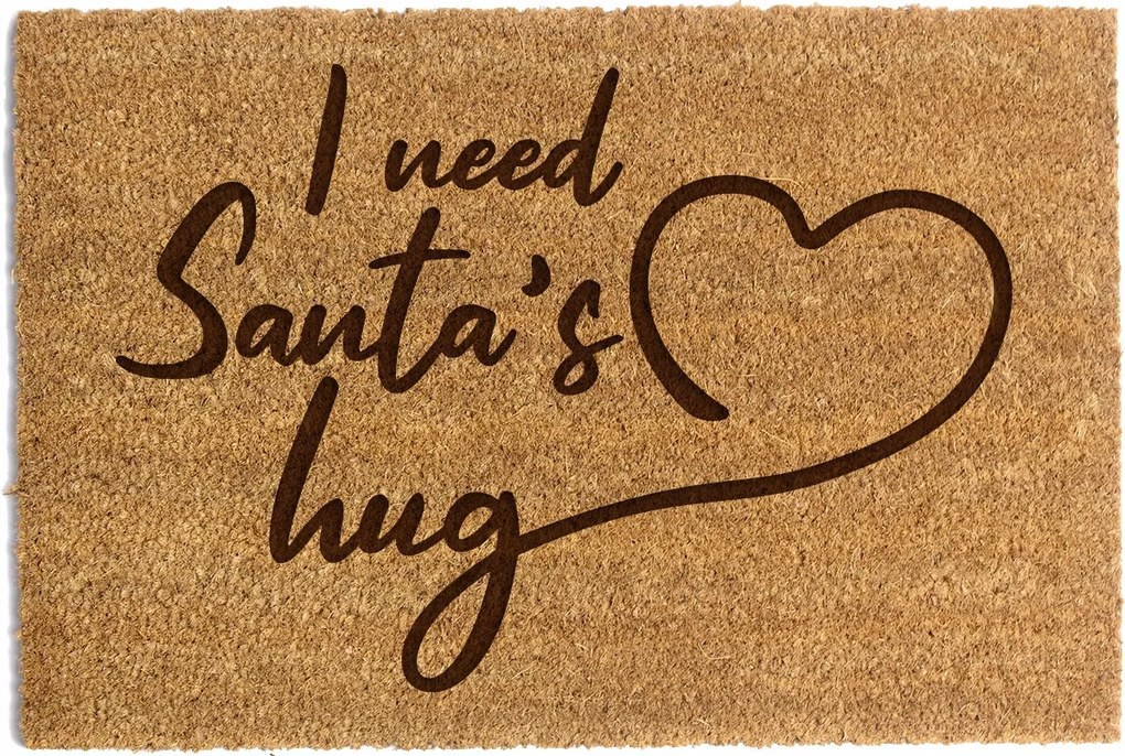 Lábtörlő Ajtó Alá I need Santa's hug 40x60cm