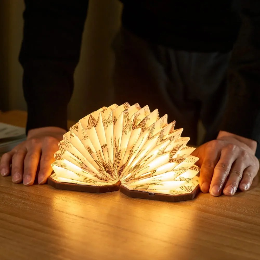 Sötétbarna szabályozható asztali lámpa (magasság 3,5 cm) Velvet Accordion – Gingko
