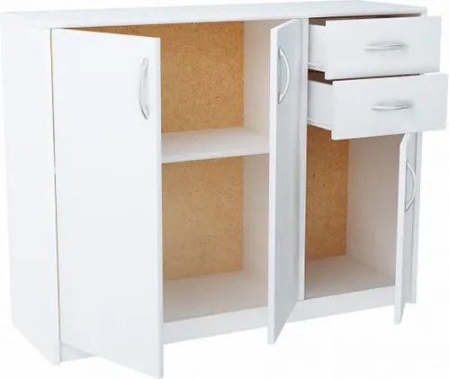 Komód hálószoba nappali bútor 75x35x100cm fehér BC-07