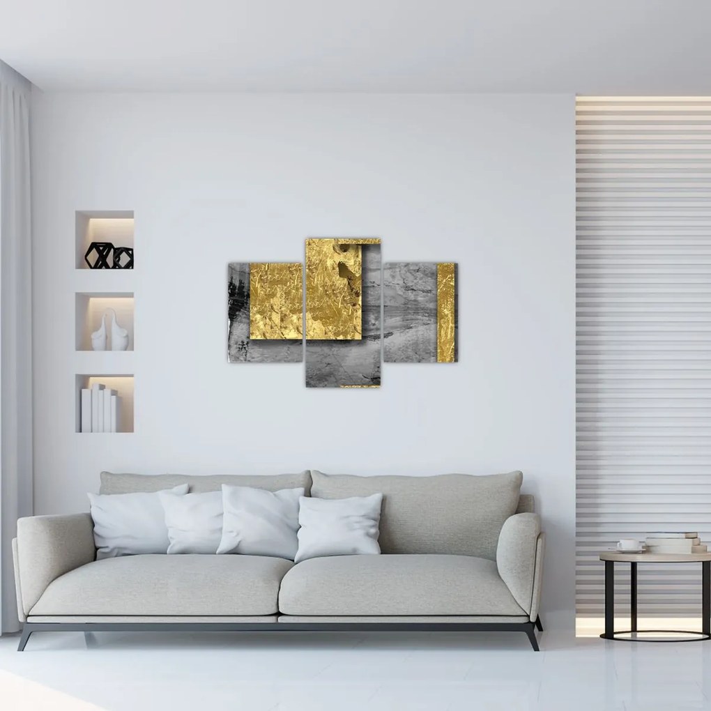 Kép - Arany négyzetek N⁰2 (90x60 cm)