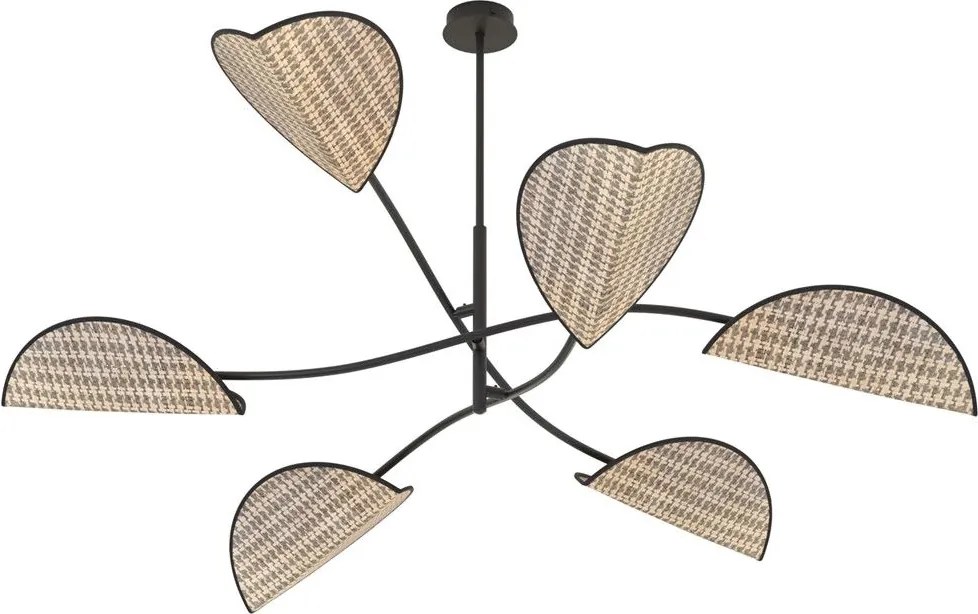 Emibig modern mennyezeti lámpa lotus barna fekete emi1463/6