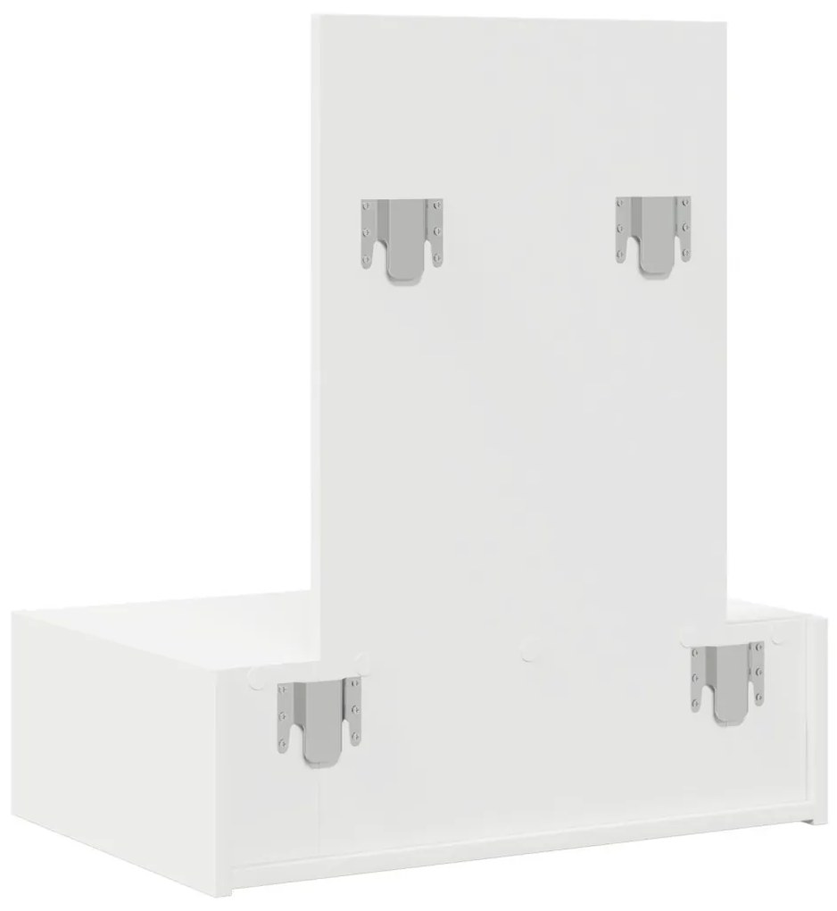 Öltözködőasztal fiókkal tárolóval Fehér 60 x 40 x 70 cm Faanyag