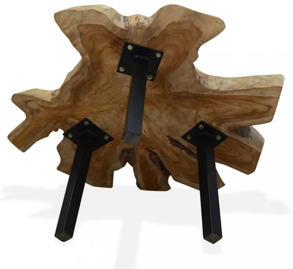 valódi tíkfa dohányzóasztal 80 x 70 x 38 cm