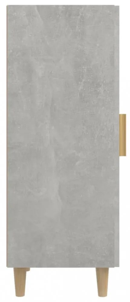 betonszürke szerelt fa tálalószekrény 34,5 x 34 x 90 cm