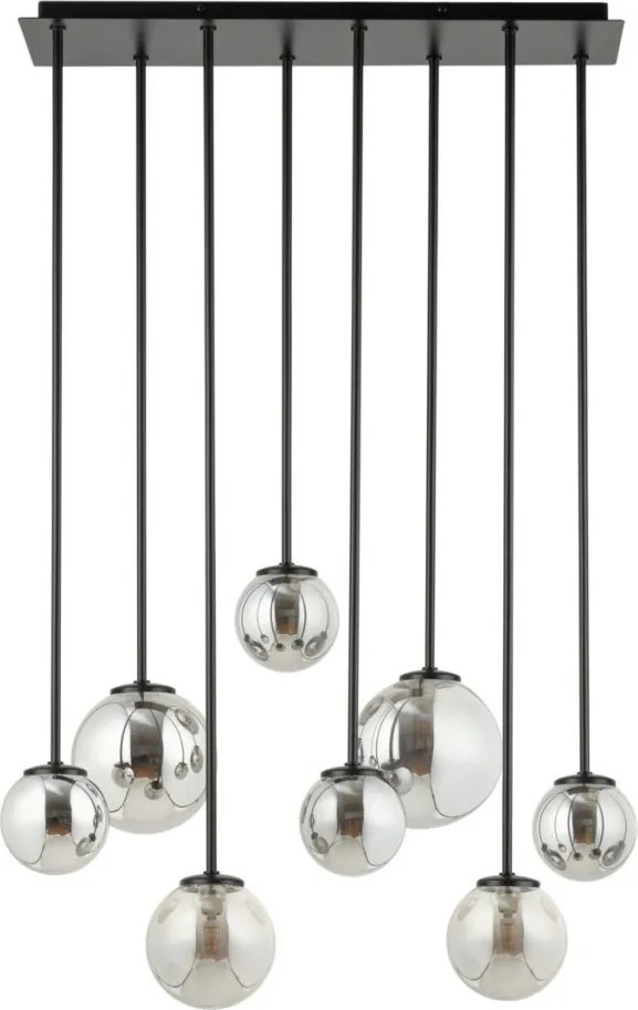 SIGMA LIGHTING 33494 TULIA Kristály Mennyezeti Lámpa Fekete, Szürke G9 IP20