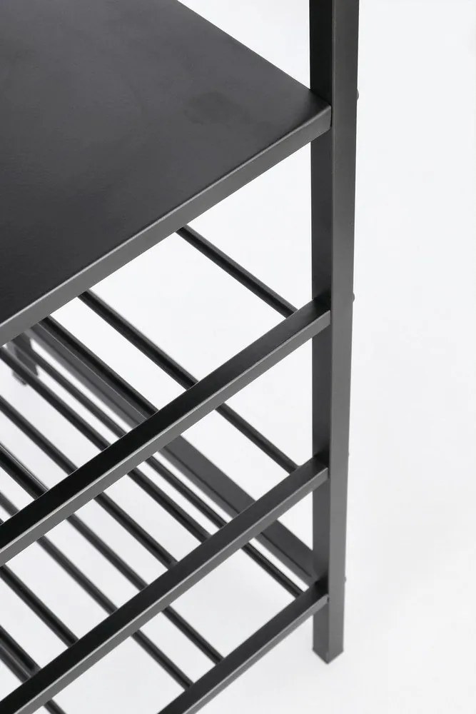 Fekete fém bortartó szekrény palackok száma 15, 48,5x84,5x34 cm Isaac – Yes Everyday