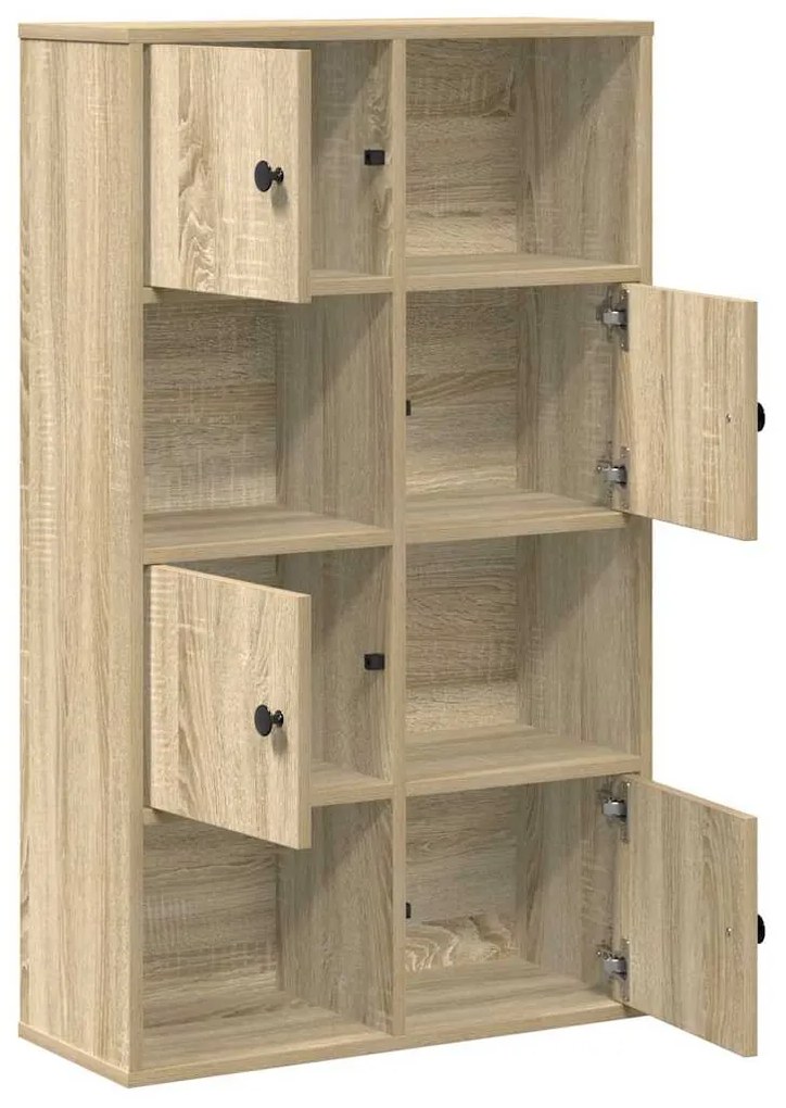 sonoma tölgy színű szerelt fa könyvespolc 60x24x101,5 cm