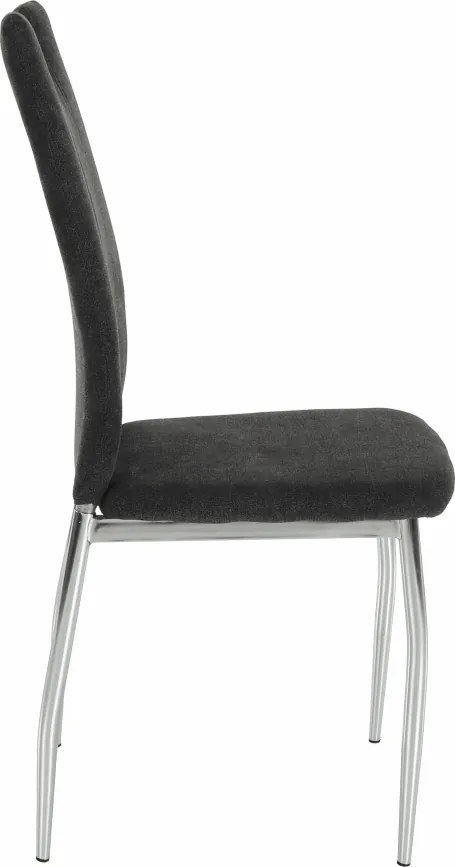 Étkezőszék, szürkésbarna szövet/króm, OLIVA NEW