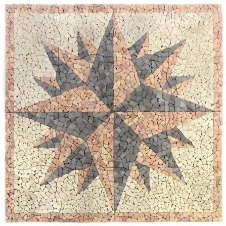 Mozaik burkolat DIVERO kompasz - 120 x 120 cm