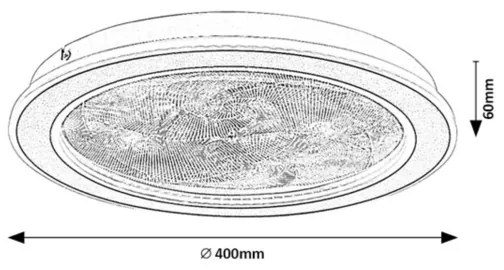 Rabalux 71281-LED Dimmelhető mennyezeti lámpa ZOFRAEL 24W/230V 3000-6500K Ø40 cm+ távirányító
