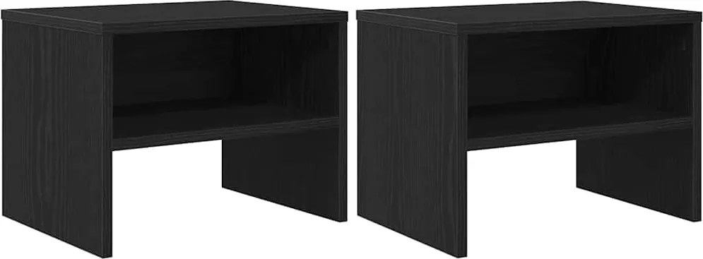 vidaXL Éjjeliszekrény 2 pcs Musta tammi 40 x 40 x 30 cm Faanyag