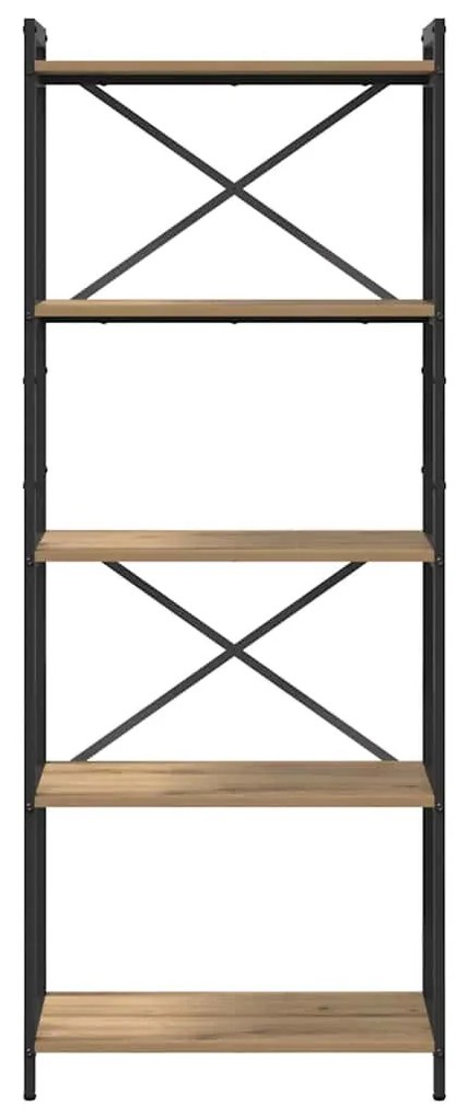 Könyvszekrény kézműves tölgy 60 x 30 x 153 cm Faanyag