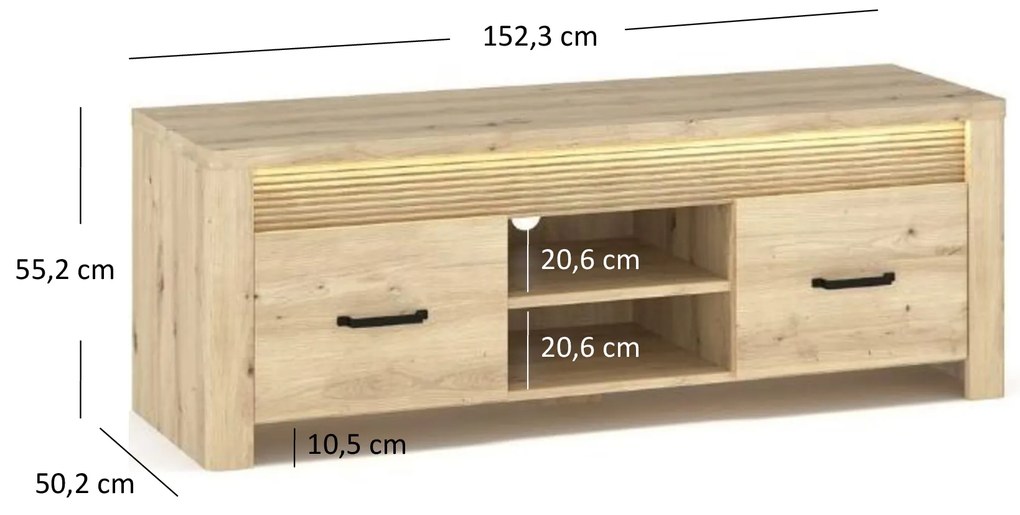 TV asztal Mindi (artisan tölgy). 1053053